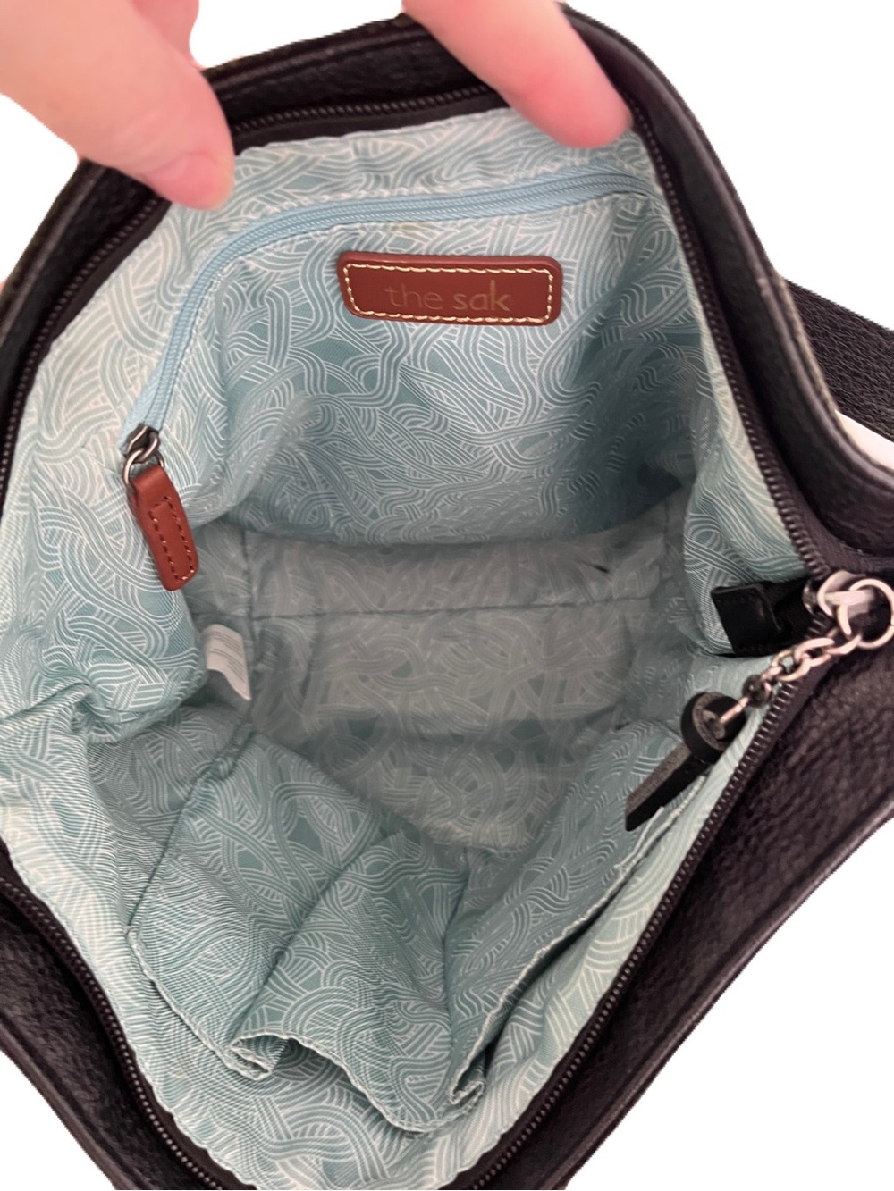 The Sak Black Leather ‘Lucia’ Hobo Shoulder Bag - Picture 9 of 11
